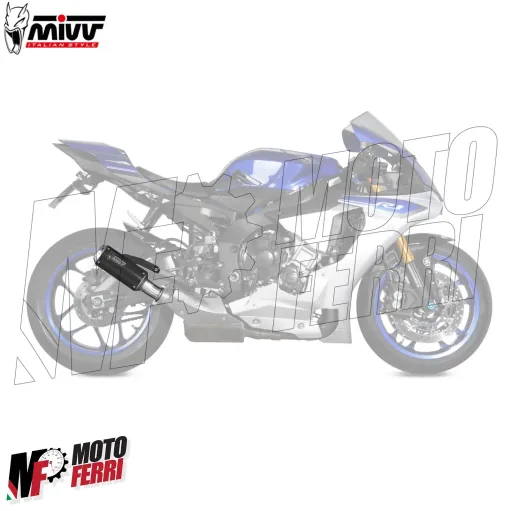 MF7120 Scarico Marmitta MIVV MK3 Yamaha R1 2015 / 2022 Carbonio Omologato E3 E4