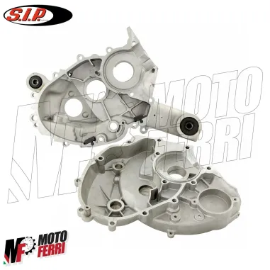 MF1014 Coppia Carter Motore SIP 2 Fori Vespa 50 Special R L 125 ET3 Primavera