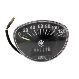 MF1016 - CONTACHILOMETRI FONDO NERO ORIGINALE 120 KM/H VESPA ET3 SPRINT RALLY TS