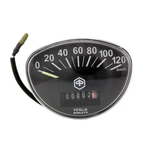 MF1016 - CONTACHILOMETRI FONDO NERO ORIGINALE 120 KM/H VESPA ET3 SPRINT RALLY TS