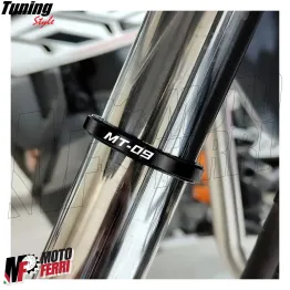 MF7144 Anelli Forcella Sospensione con Logo Yamaha MT-09 - Alluminio CNC Nero 2