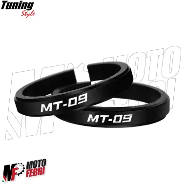 MF7144 Anelli Forcella Sospensione con Logo Yamaha MT-09 - Alluminio CNC Nero