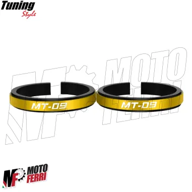 MF7145 Anelli Forcella Sospensione con Logo Yamaha MT-09 - Alluminio CNC Oro