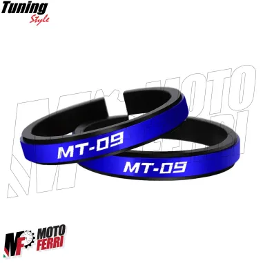 MF7143 Anelli Forcella Sospensione con Logo Yamaha MT-09 - Alluminio CNC Blu