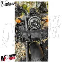 MF7163 Borsa Rullo in Pelle Moto Vintage Custom Harley Triumph Royal Honda BMW 2
