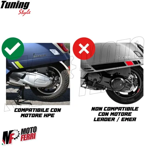 MF7164 Coperchio Trasmissione Vespa GTS 300 HPE 2018 / 2024 Convogliatore Carter