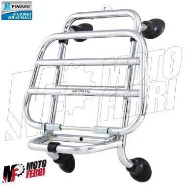 MF7166 Portapacchi Anteriore Cromato Originale Vespa GTS 125 300 HPE (2019/2024)
