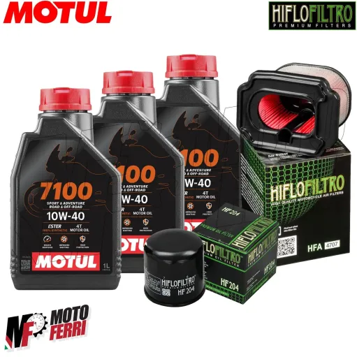 MF7182 Tagliando Yamaha Tenere 700 2019/2024 - 3L Olio Motul 7100 10W40 + Filtri