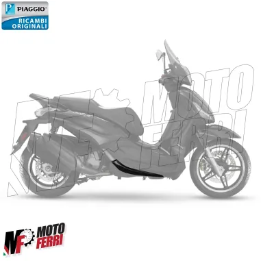 MF7188 Spoiler Sottopedana Destro Nero Lucido Piaggio Beverly 300 350 2011/2020