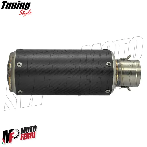 MF7192 Silenziatore Marmitta Dm 51 Universale Moto effetto Carbonio Racing