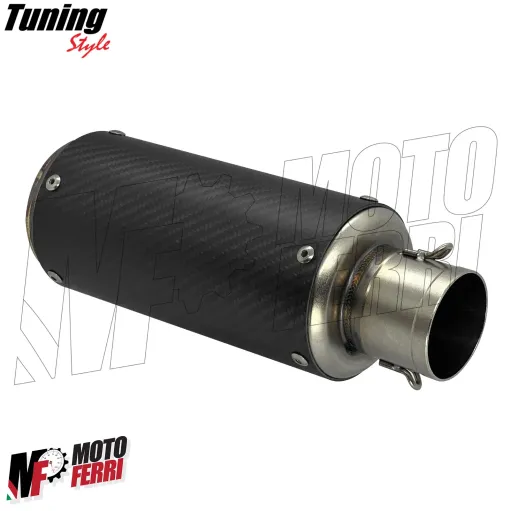 MF7192 Silenziatore Marmitta Dm 51 Universale Moto effetto Carbonio Racing
