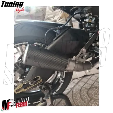 MF7192 Silenziatore Marmitta Dm 51 Universale Moto effetto Carbonio Racing