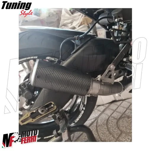 MF7192 Silenziatore Marmitta Dm 51 Universale Moto effetto Carbonio Racing