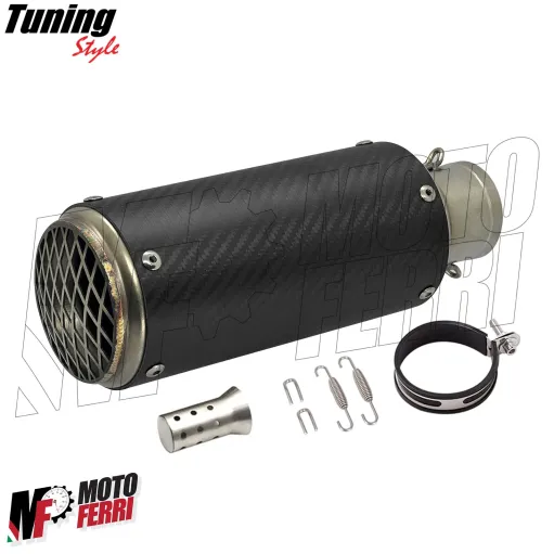 MF7192 Silenziatore Marmitta Dm 51 Universale Moto effetto Carbonio Racing
