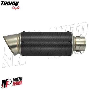 MF7193 Silenziatore Marmitta Dm 51 Universale Moto effetto Carbonio Racing