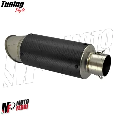 MF7193 Silenziatore Marmitta Dm 51 Universale Moto effetto Carbonio Racing