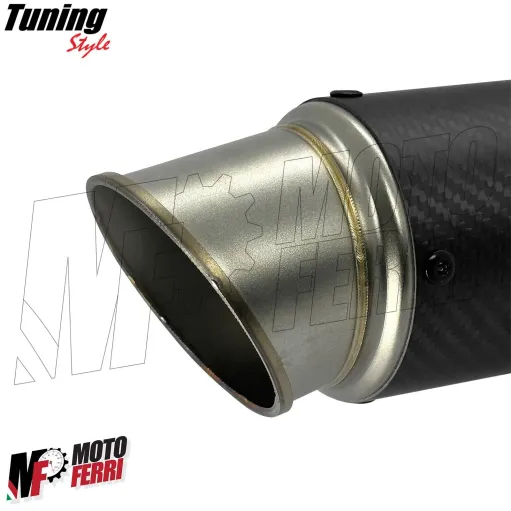 MF7193 Silenziatore Marmitta Dm 51 Universale Moto effetto Carbonio Racing
