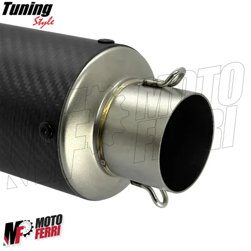 MF7193 Silenziatore Marmitta Dm 51 Universale Moto effetto Carbonio Racing