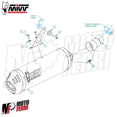 MF7237 Terminale Scarico MIVV Oval Benelli TRK 702 / X mod 2023 2024 Omologato