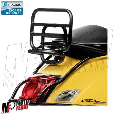MF7243 Portapacchi Posteriore Nero Originale Vespa GTS 125 250 300 mod 2005 / 2024