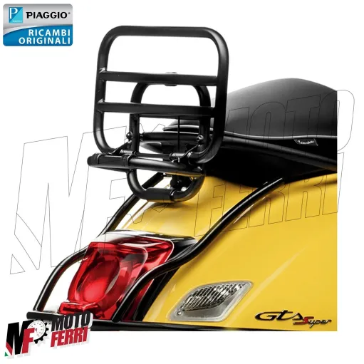 MF7243 Portapacchi Posteriore Nero Originale Vespa GTS 125 250 300 mod 2005 / 2024