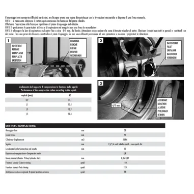 MF7254 Cilindro Polini Evolution 135 Dm 58 Ghisa Vespa 50 125 Special ET3 Ape PK
