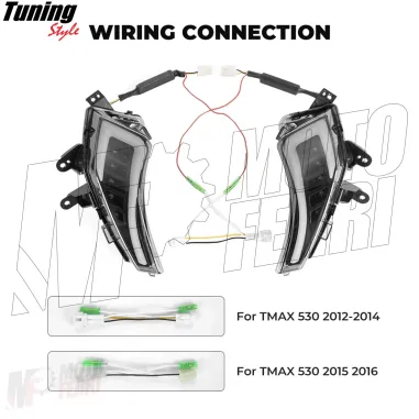 MF7255 Kit Frecce + Stop Led Anteriore Posteriore Fumè Yamaha TMax 530 2012/2016