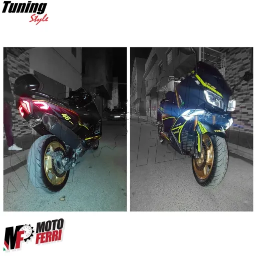 MF7255 Kit Frecce + Stop Led Anteriore Posteriore Fumè Yamaha TMax 530 2012/2016