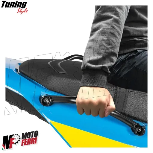 MF7260 Maniglie Passeggero Yamaha Tenere 700 mod 2019/2024 in Acciaio Nero