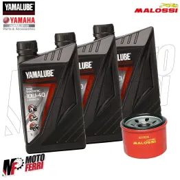 KIT TAGLIANDO 3 OLIO YAMALUBE + FILTRO MALOSSI YAMAHA 500 530 TMAX  2001 - 2016 2