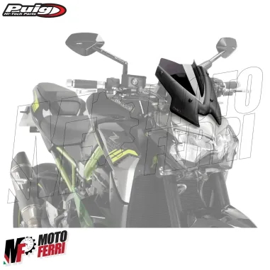 MF7276 Cupolino Kawasaki Z900 da 2020 a 2024 Fumè Scuro Puig New Generation Sport