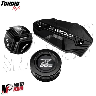 MF7277 Kit Tappo Olio Vaschetta Freno Ant E Post Nero Kawasaki Z900 mod 2017 / 2024