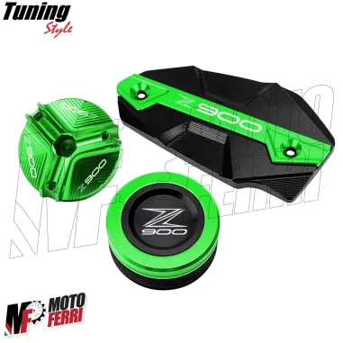 MF7278 Kit Tappo Olio Vaschetta Freno Ant/Post Verde Kawasaki Z900 mod 2017/2024