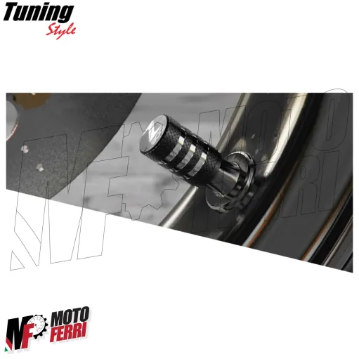 MF7280 Tappi Copri Valvola Nero Kawasaki Z900 mod 2017-2024 per Cerchio Ant/Post