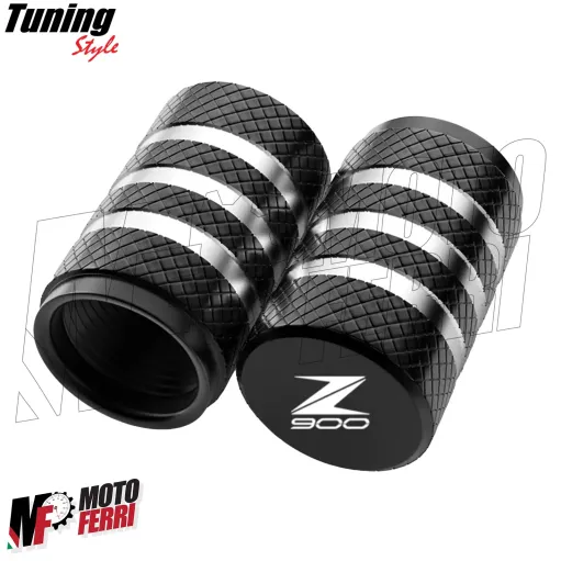MF7280 Tappi Copri Valvola Nero Kawasaki Z900 mod 2017-2024 per Cerchio Ant/Post