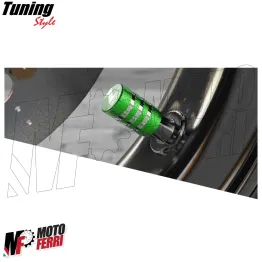 MF7281 Tappi Copri Valvola Verde Kawasaki Z900 (2017-2024) per Cerchio Ant/Post 2