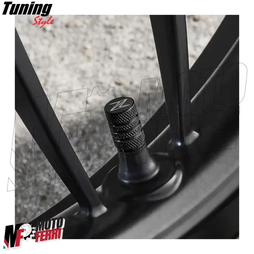 MF7282 Tappi Copri Valvola Nero Kawasaki Z400 Z500 Z650 Z750 Z800 Z900 Z1000