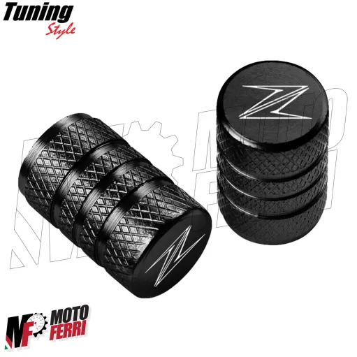 MF7282 Tappi Copri Valvola Nero Kawasaki Z400 Z500 Z650 Z750 Z800 Z900 Z1000