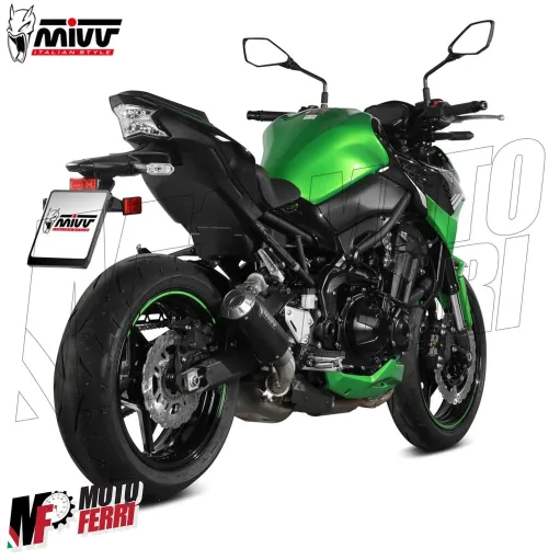MF7288 Scarico Marmitta MIVV MK3 Kawasaki Z900 - 2020 / 2024 Omologato Inox Nero