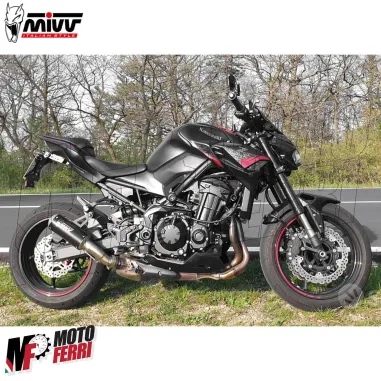 MF7288 Scarico Marmitta MIVV MK3 Kawasaki Z900 - 2020 / 2024 Omologato Inox Nero