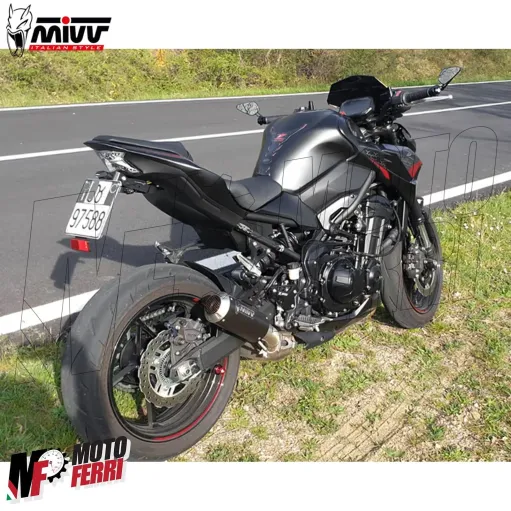 MF7288 Scarico Marmitta MIVV MK3 Kawasaki Z900 - 2020 / 2024 Omologato Inox Nero