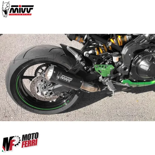 MF7288 Scarico Marmitta MIVV MK3 Kawasaki Z900 - 2020 / 2024 Omologato Inox Nero