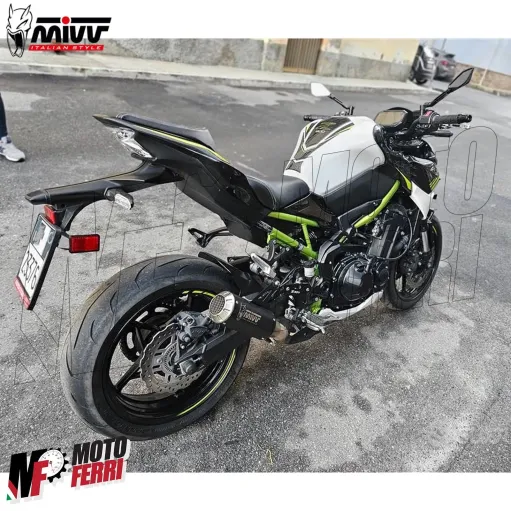 MF7288 Scarico Marmitta MIVV MK3 Kawasaki Z900 - 2020 / 2024 Omologato Inox Nero