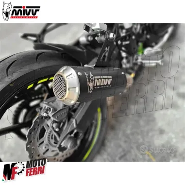 MF7288 Scarico Marmitta MIVV MK3 Kawasaki Z900 - 2020 / 2024 Omologato Inox Nero