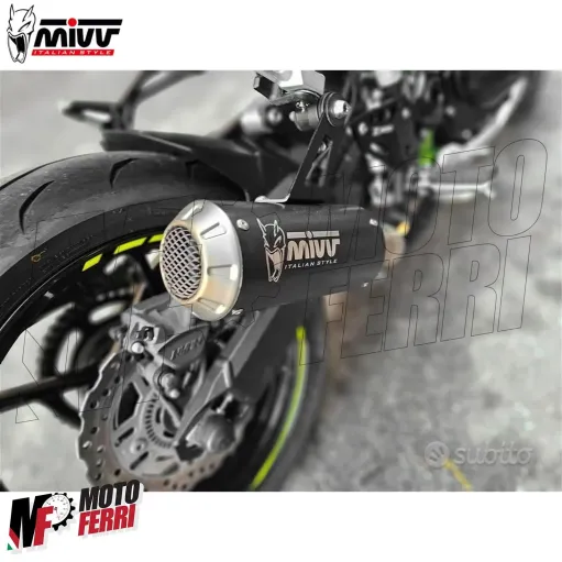 MF7288 Scarico Marmitta MIVV MK3 Kawasaki Z900 - 2020 / 2024 Omologato Inox Nero