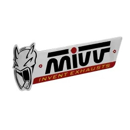 MF7290 Adesivo Logo Mivv per Scarico Marmitta Terminale in Alluminio 100x40mm