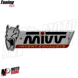 MF7290 Adesivo Logo Mivv per Scarico Marmitta Terminale in Alluminio 100x40mm 2