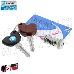 MF7293 Kit Chiavi Serrature Originale Piaggio Beverly 125 200 mod 2001/2005 2