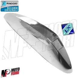 Cresta cromata parafango anteriore + Adesivo logo Vespa 50 125 150 LX LXV 2T 4T 2