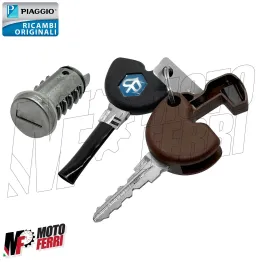 MF7296 Kit Chiavi Serratura Originale Piaggio Liberty 50 125 150 iGet 2015/2019 2